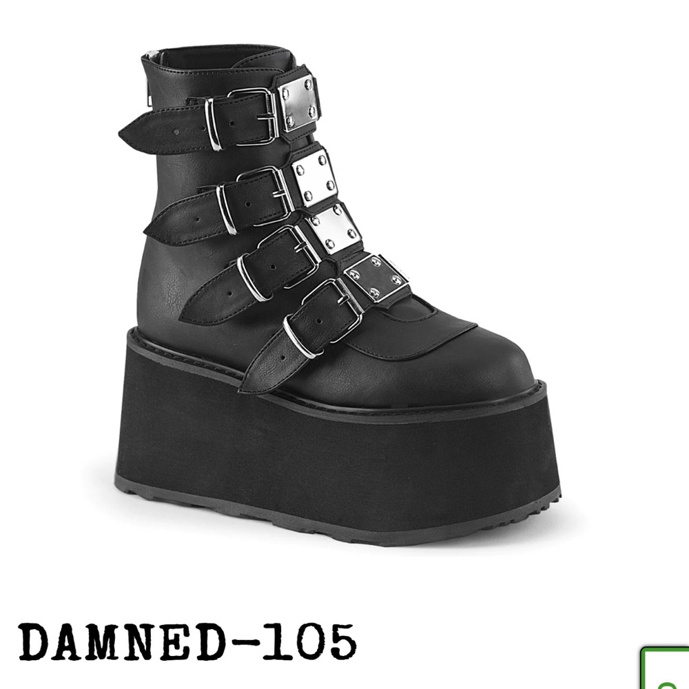 WORN ONCE Demonia Damned-105 platform ankle boots